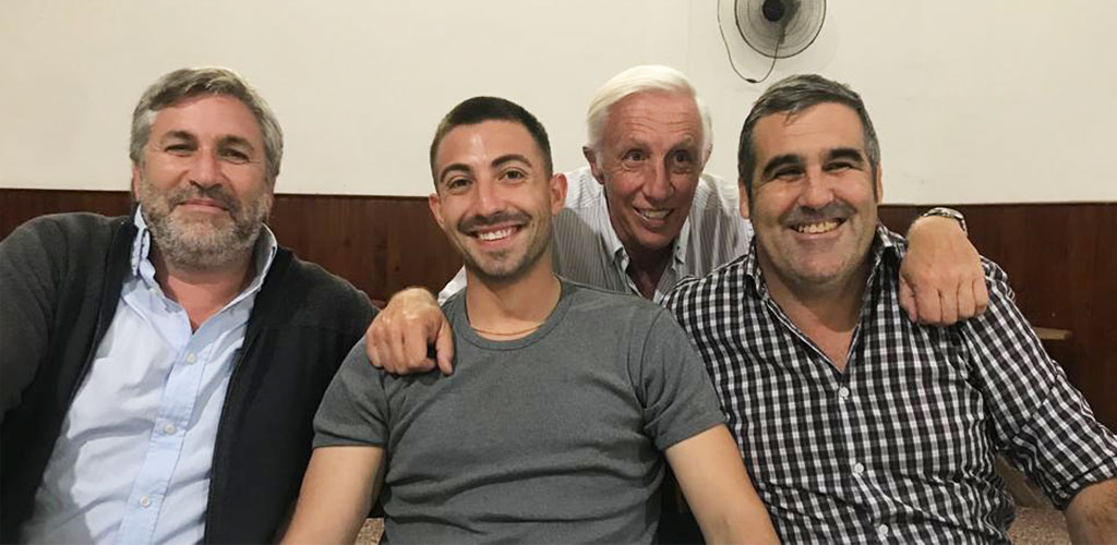 Foto arriba: Andrés Lombardini, Luis Martelli, Marcelo Valle